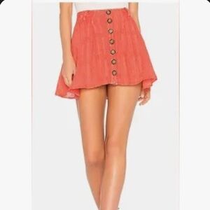 Size 6 Free People Coral Skort